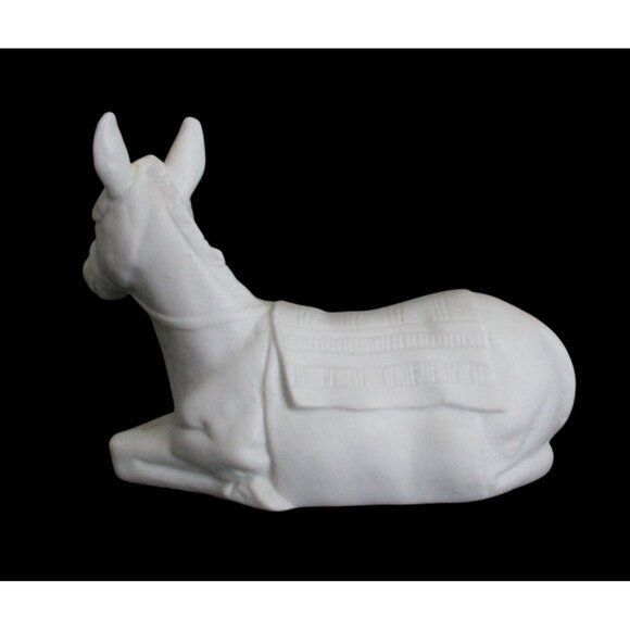 Avon Nativity Collectibles The Donkey Figurine  - Vintage 1984 White Porcelain - Picture 5 of 9